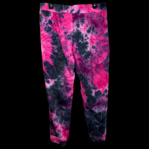 12. Small, Large - VOGO - Lightweight Tie Dye Joggers Loungewear Pink Black NEW - Picture 4 of 5